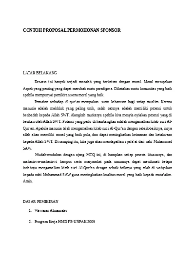 Detail Contoh Proposal Permohonan Nomer 41