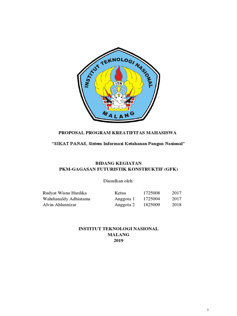 Detail Contoh Proposal Pkm Nomer 40