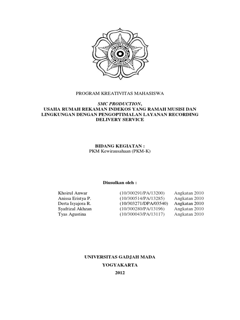 Detail Contoh Proposal Pkm Kewirausahaan Nomer 28