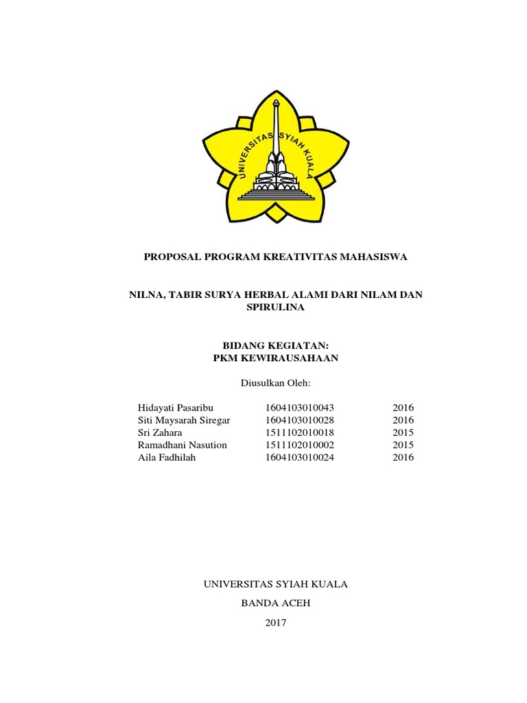 Detail Contoh Proposal Pkm Kewirausahaan Nomer 37