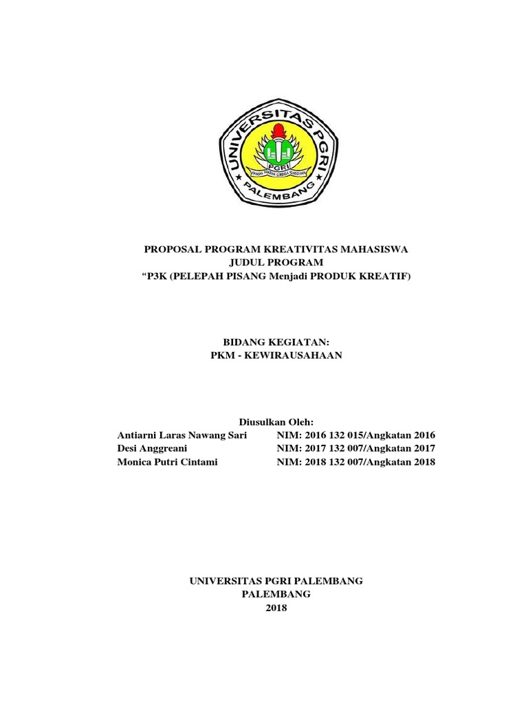 Detail Contoh Proposal Pkm Kewirausahaan Nomer 38