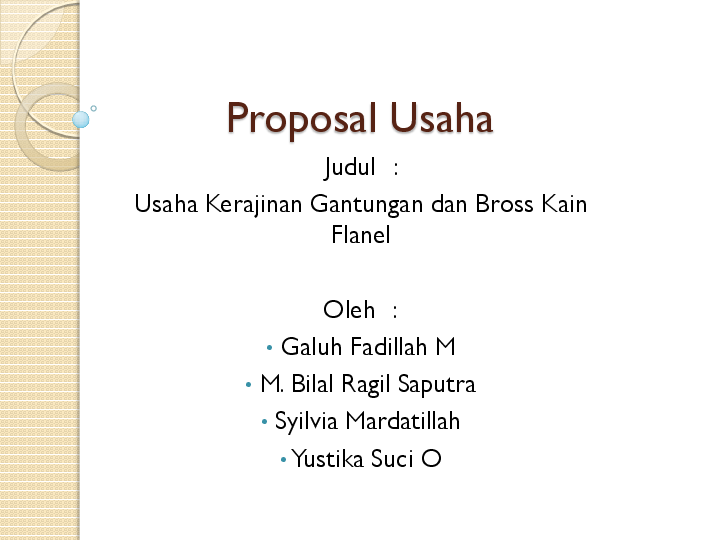 Detail Contoh Proposal Prakarya Nomer 27