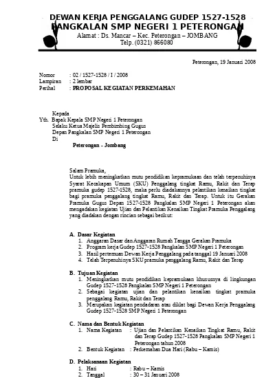 Detail Contoh Proposal Pramuka Nomer 2