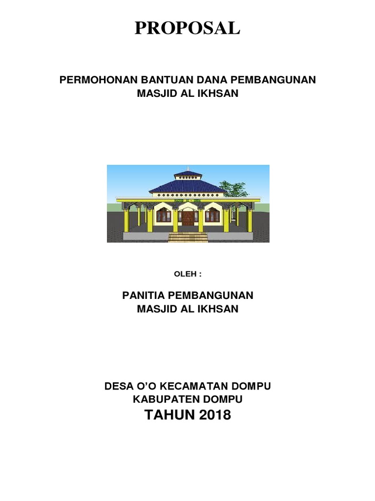 Detail Contoh Proposal Rehab Masjid Nomer 20
