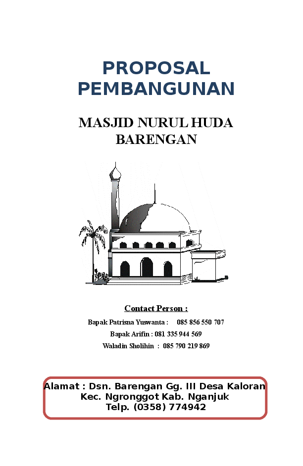 Detail Contoh Proposal Rehab Masjid Nomer 10