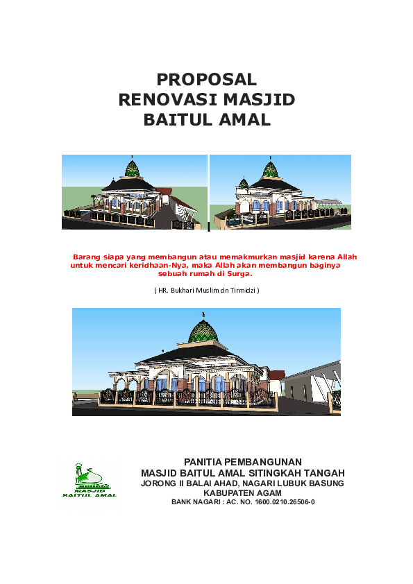 Detail Contoh Proposal Renovasi Masjid 2019 Nomer 24