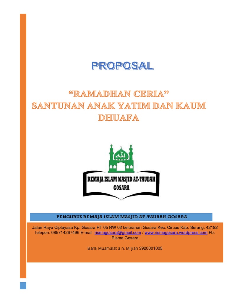 Detail Contoh Proposal Santunan Anak Yatim Nomer 25