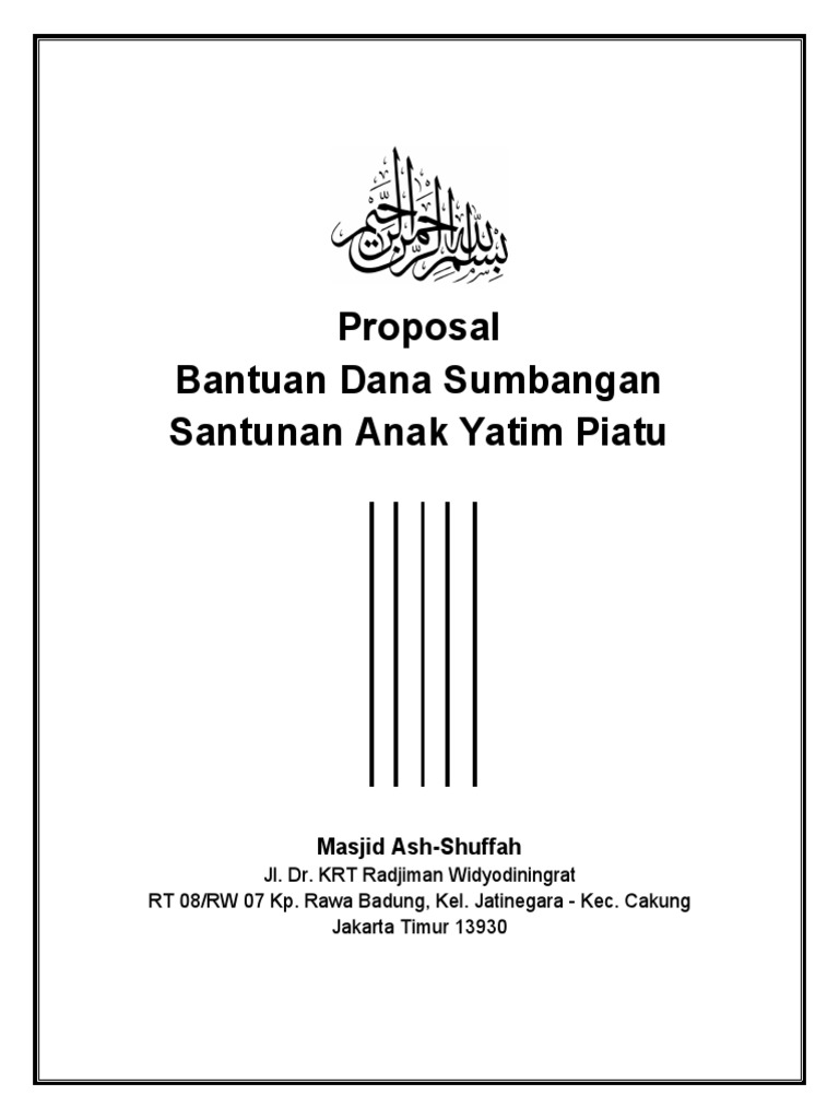 Detail Contoh Proposal Santunan Anak Yatim Word Nomer 4