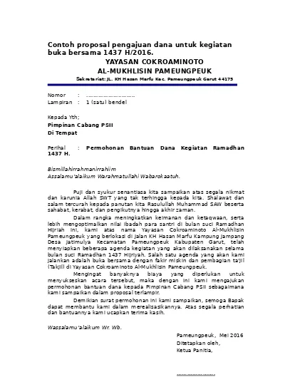 Detail Contoh Proposal Sederhana Nomer 23