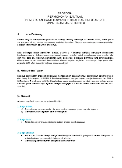 Detail Contoh Proposal Sekolah Nomer 40