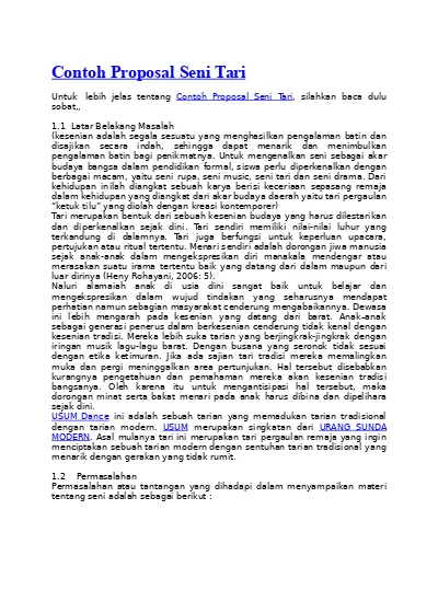 Detail Contoh Proposal Seni Nomer 49