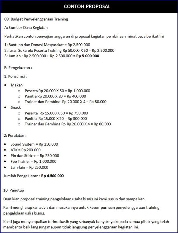 Detail Contoh Proposal Simple Nomer 7