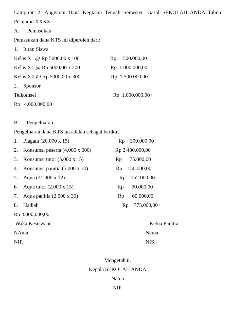 Detail Contoh Proposal Singkat Nomer 14