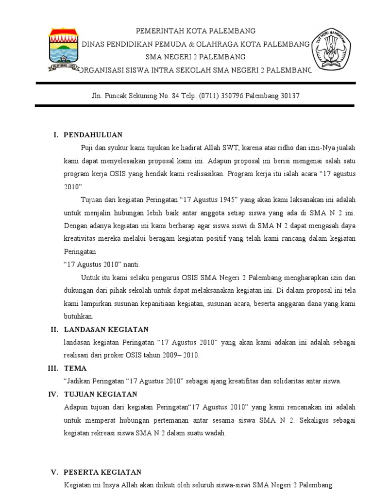 Detail Contoh Proposal Singkat 17 Agustus Nomer 15