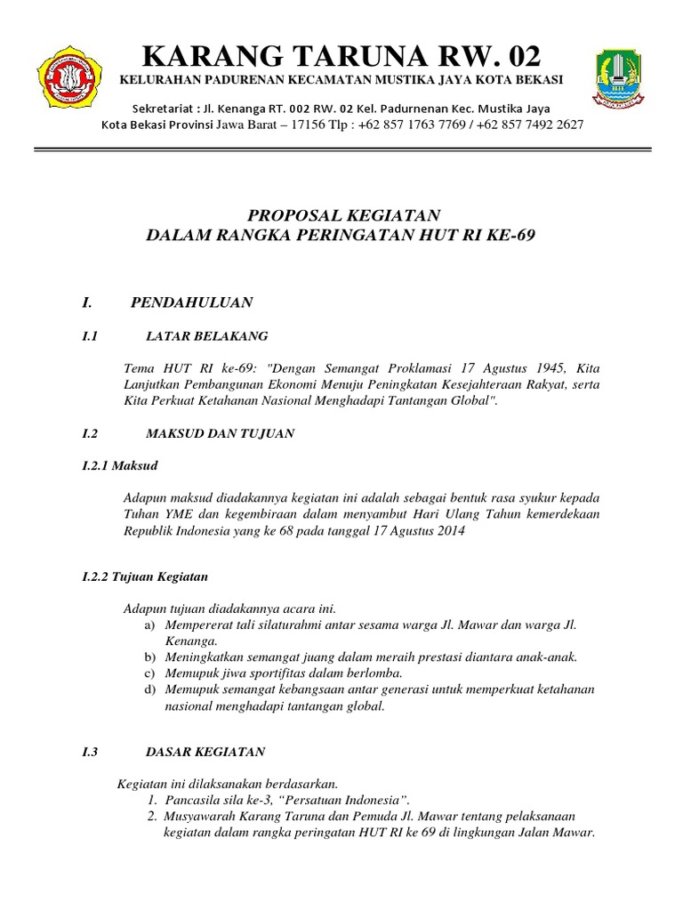 Detail Contoh Proposal Singkat 17 Agustus Nomer 10