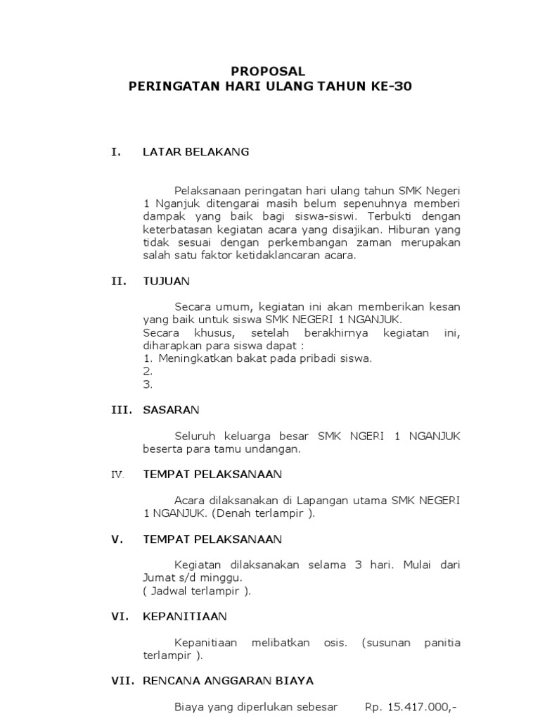 Detail Contoh Proposal Singkat Nomer 33