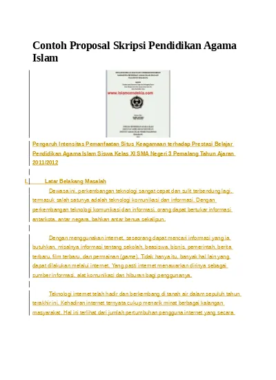 Detail Contoh Proposal Skripsi Pendidikan Nomer 40