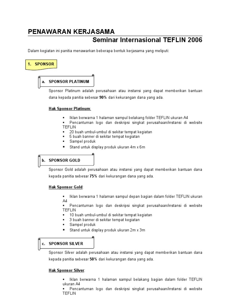 Detail Contoh Proposal Sponsorship Event Nomer 27