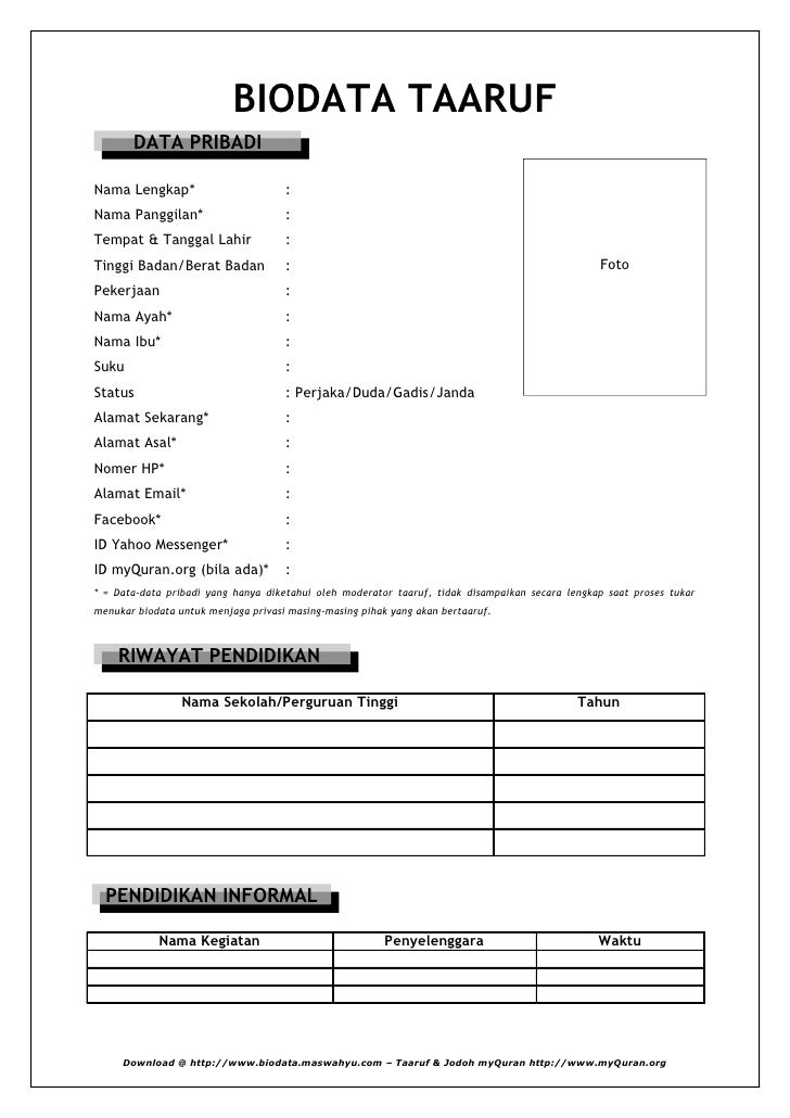 Detail Contoh Proposal Taaruf Nomer 13