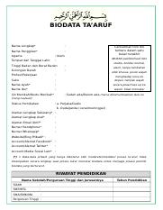 Detail Contoh Proposal Taaruf Nomer 21