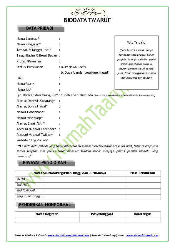 Detail Contoh Proposal Taaruf Nomer 7