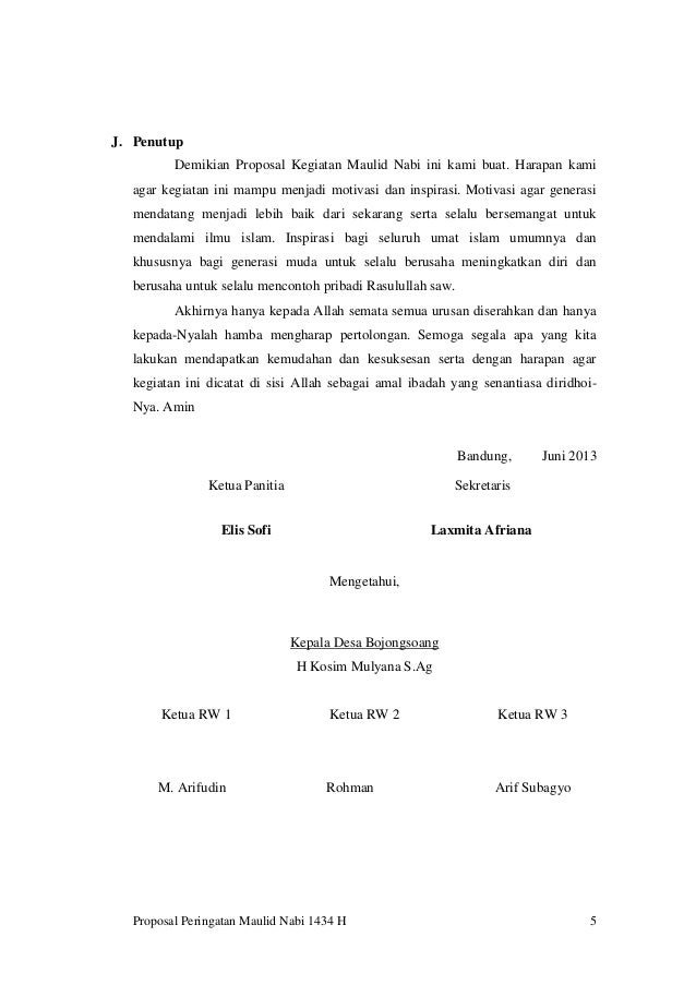 Detail Contoh Proposal Tentang Maulid Nabi Nomer 22