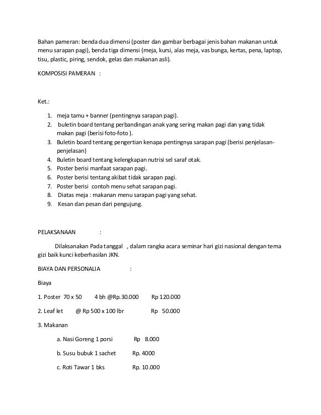 Detail Contoh Proposal Tentang Pameran Nomer 12