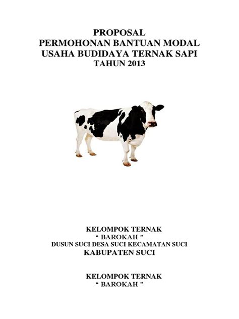 Detail Contoh Proposal Ternak Sapi Nomer 4