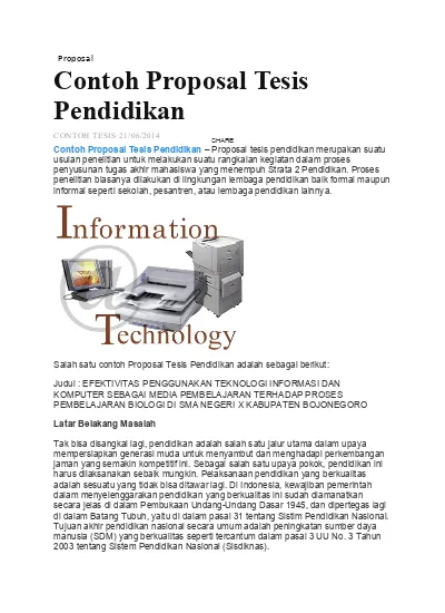 Detail Contoh Proposal Tesis Pendidikan Nomer 14