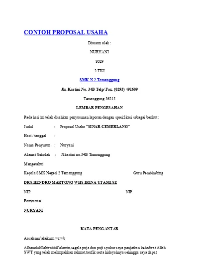 Detail Contoh Proposal Ukm Nomer 43