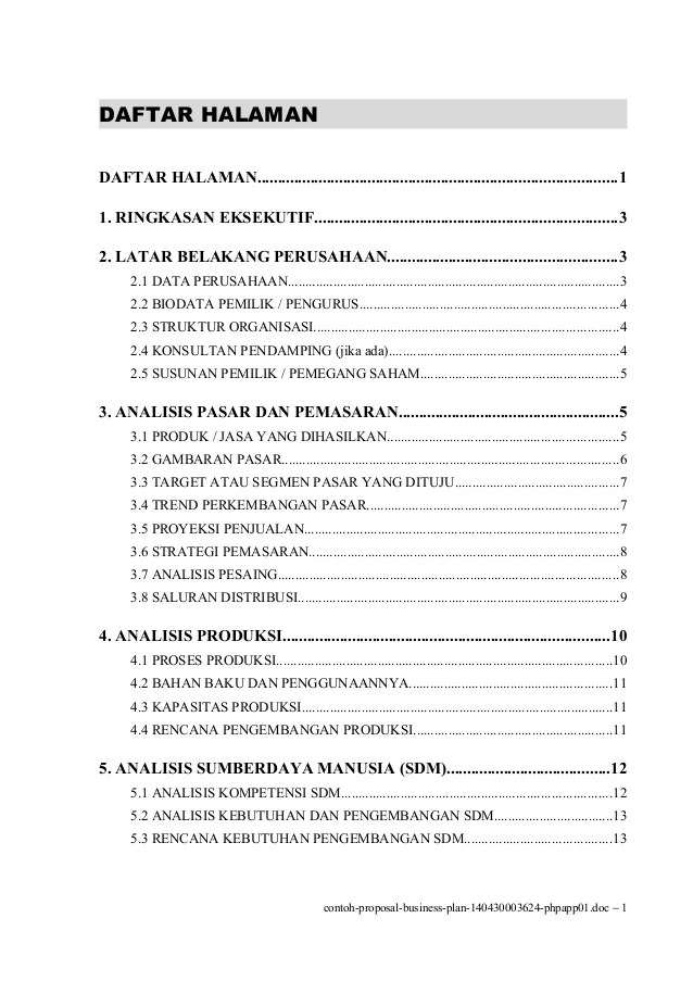 Detail Contoh Proposal Usaha Cafe Nomer 24