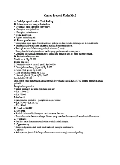 Contoh Proposal Usaha Kecil - 58+ Koleksi Gambar