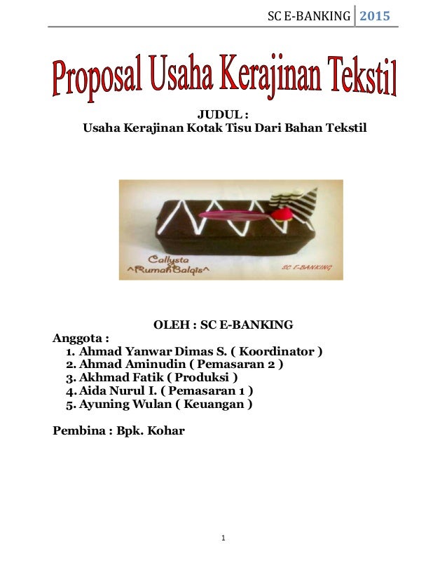 Detail Contoh Proposal Usaha Kerajinan Nomer 12