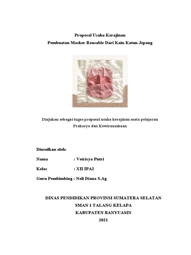 Detail Contoh Proposal Usaha Kerajinan Nomer 14