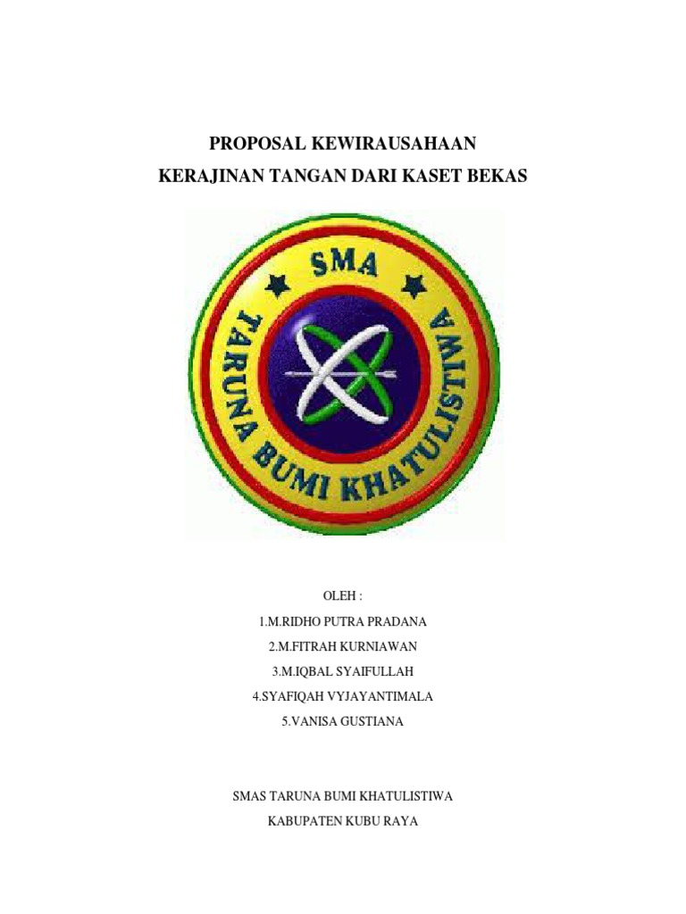 Detail Contoh Proposal Usaha Kerajinan Nomer 3