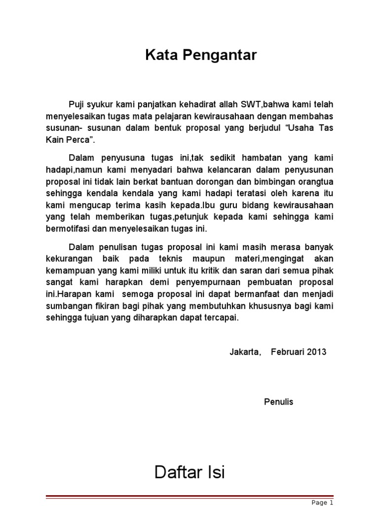 Detail Contoh Proposal Usaha Kerajinan Nomer 27