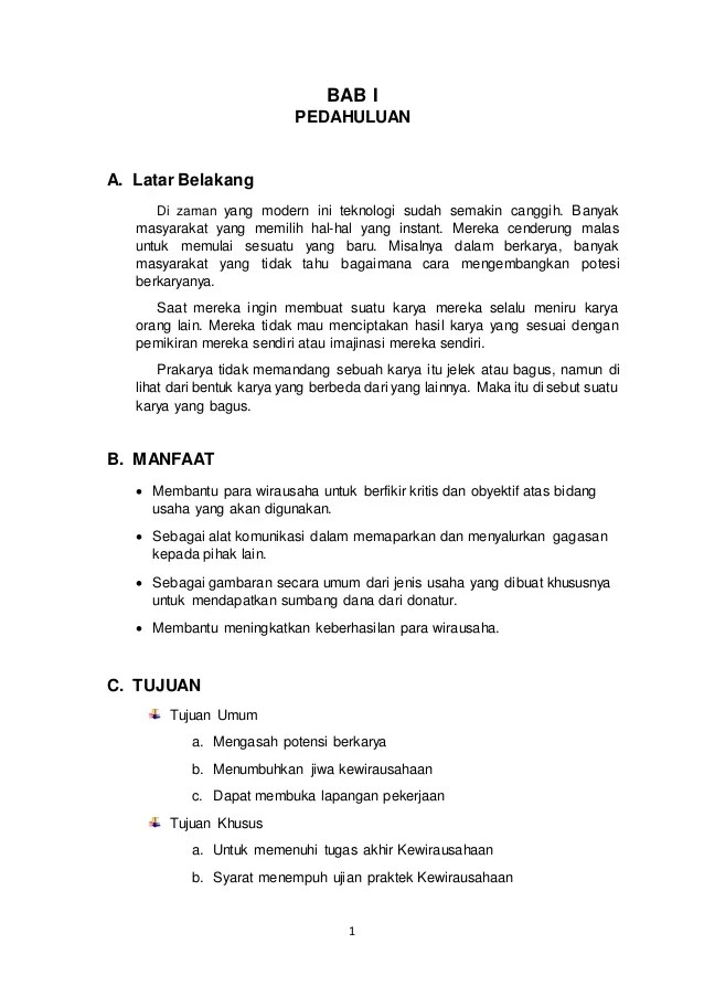 Detail Contoh Proposal Usaha Kerajinan Nomer 5