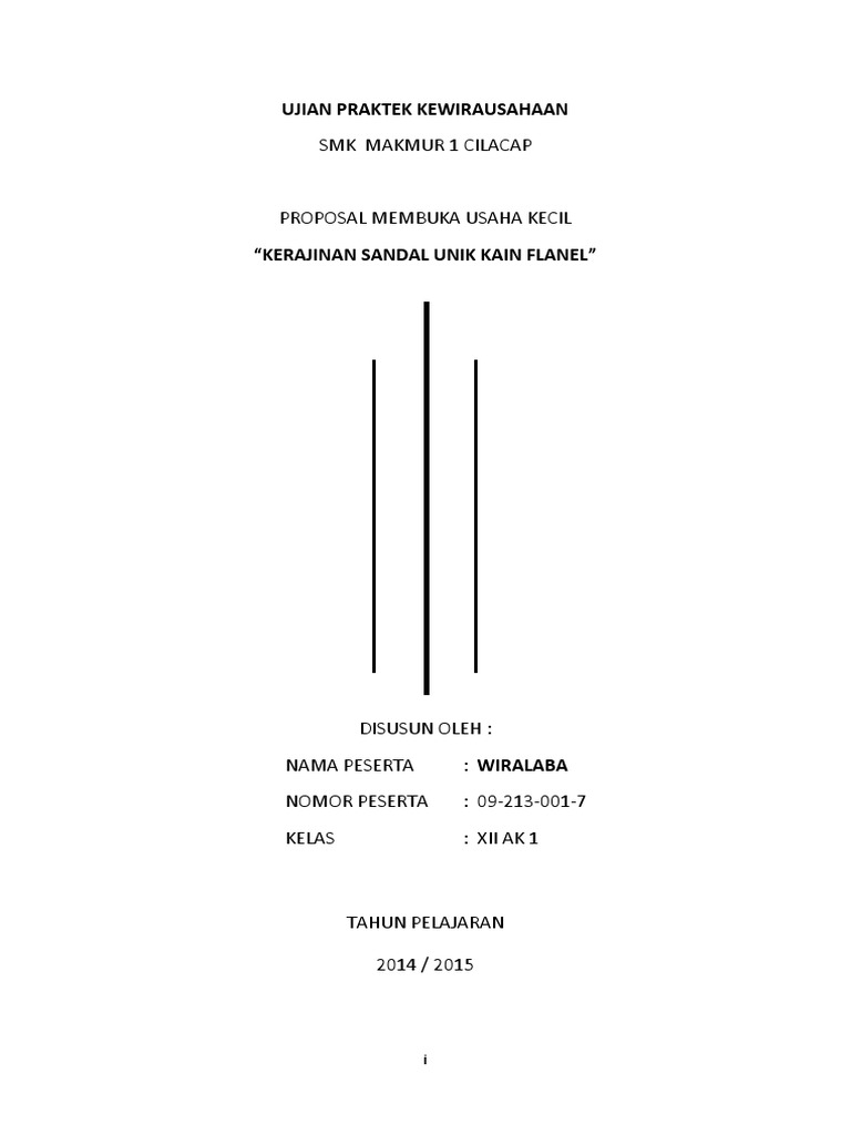 Detail Contoh Proposal Usaha Kerajinan Nomer 6
