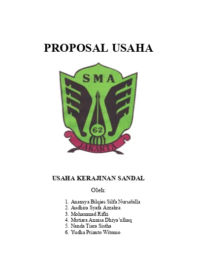 Detail Contoh Proposal Usaha Kerajinan Nomer 54