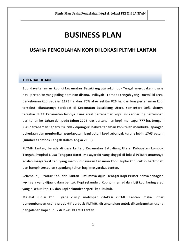 Detail Contoh Proposal Usaha Kopi Nomer 14