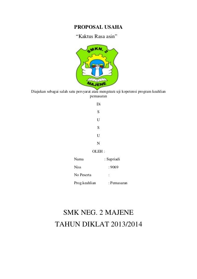 Detail Contoh Proposal Usaha Makanan Nomer 11