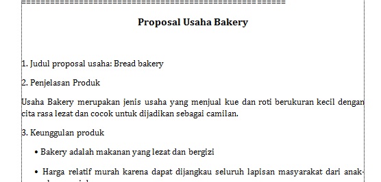 Detail Contoh Proposal Usaha Makanan Nomer 38