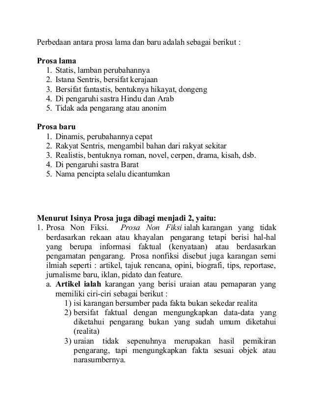 Detail Contoh Prosa Lama Nomer 21