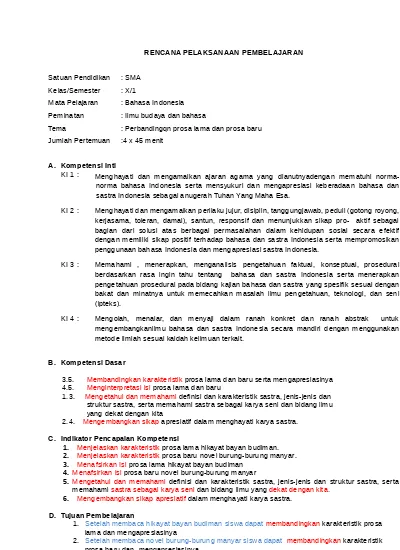 Detail Contoh Prosa Lama Nomer 47