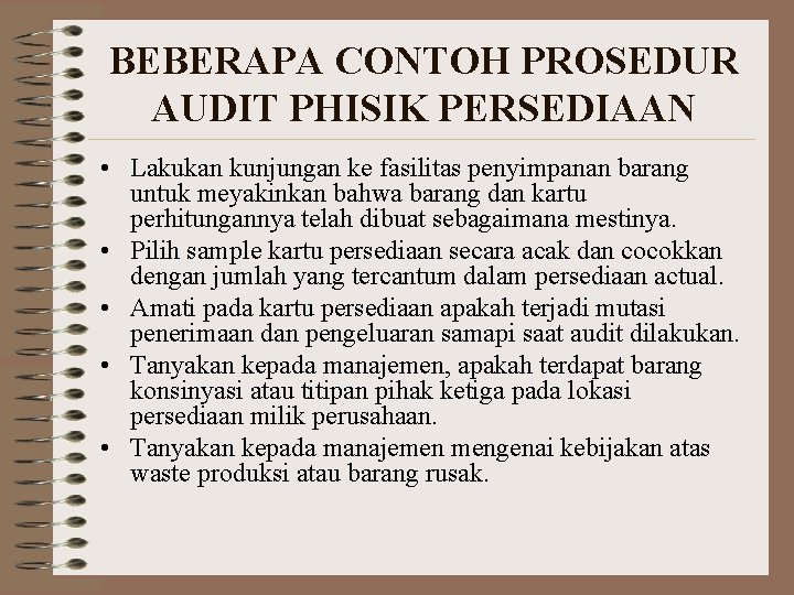 Detail Contoh Prosedur Audit Nomer 40