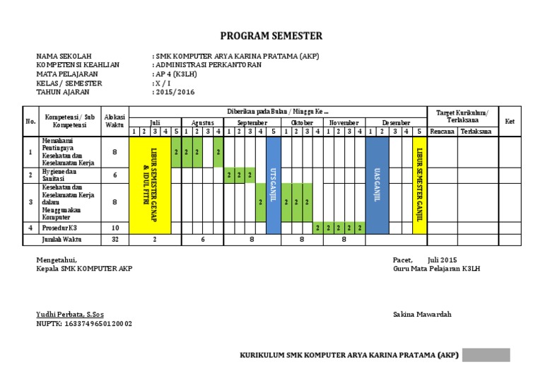 Detail Contoh Prota Dan Promes Nomer 28