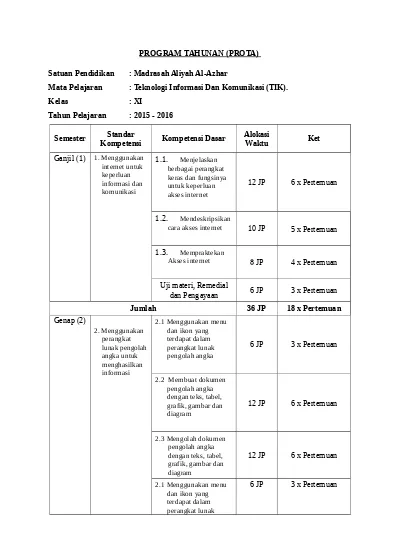 Detail Contoh Prota Dan Promes Nomer 37