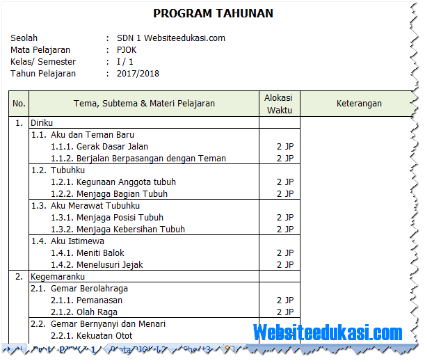 Detail Contoh Prota Dan Promes Sd Kurikulum 2013 Nomer 26