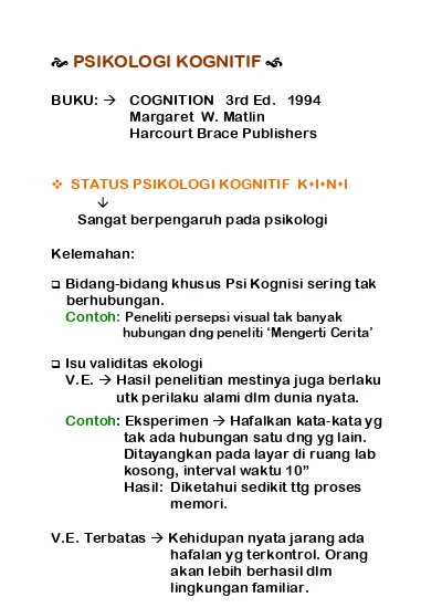 Detail Contoh Psikologi Kognitif Nomer 29