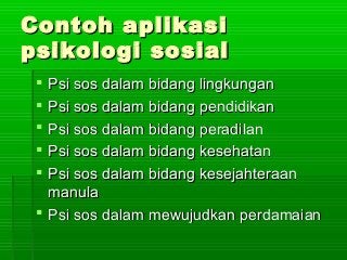 Detail Contoh Psikologi Sosial Nomer 2